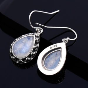 Boucles d'oreilles pierre de lune Koala femme