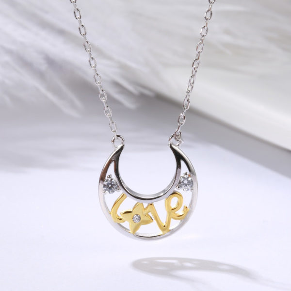 collier lune love pas cher