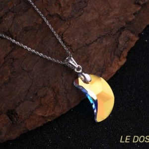 collier lune scintillant arrière