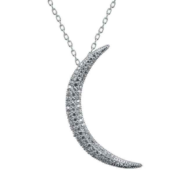 collier croissant de lune fin